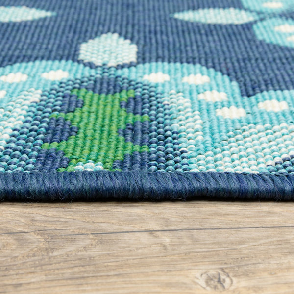 Oriental Weavers Meridian Indoor/Outdoor Area Rug With Vibrant Hues And Geometric Patterns For Stylish Spaces Blue,Green Polypropylene M2206b160230st
