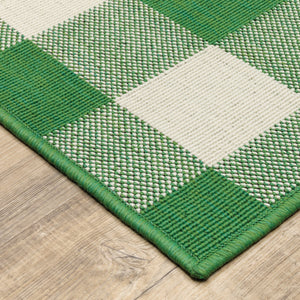 Oriental Weavers Meridian Indoor/Outdoor Area Rug - Vivid Geometric Patterns In Vibrant Hues For Any Space Green,Ivory Polypropylene M2598g110170st