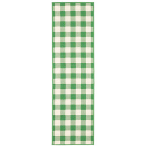 Oriental Weavers Meridian Indoor/Outdoor Area Rug - Vivid Geometric Patterns In Vibrant Hues For Any Space Green,Ivory Polypropylene M2598g068230st