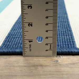 Oriental Weavers Meridian Indoor/Outdoor Area Rug – Vibrant Geometric Patterns In Stunning Hues For Any Space Blue,Ivory Polypropylene M5701b110170st