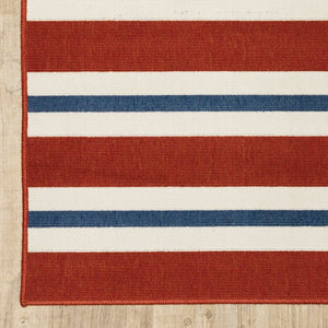 Oriental Weavers Meridian Vibrant Indoor/Outdoor Area Rug – Transform Your Space With Stunning Geometric Patterns Red,Blue Polypropylene M5701r240330st