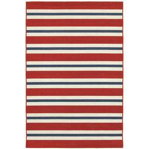 Oriental Weavers Meridian Vibrant Indoor/Outdoor Area Rug – Transform Your Space With Stunning Geometric Patterns Red,Blue Polypropylene M5701r240330st