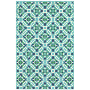 Oriental Weavers Meridian Vibrant Indoor/Outdoor Area Rug With Geometric Patterns For Stunning Home Décor Appeal Blue,Green Polypropylene M5868l240330st