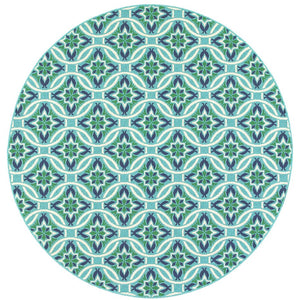 Oriental Weavers Meridian Vibrant Indoor/Outdoor Area Rug With Geometric Patterns For Stunning Home Décor Appeal Blue,Green Polypropylene M5868l240rdst