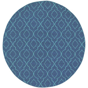 Oriental Weavers Meridian Vibrant Indoor/Outdoor Area Rug – Transform Your Space With Stylish Geometric Patterns Navy,Blue Polypropylene M7541b240rdst