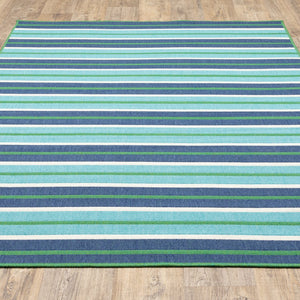Oriental Weavers Meridian Indoor/Outdoor Area Rug - Vibrant Tricolor Design To Elevate Your Space With Style! Blue,Green Polypropylene M9652f240330st