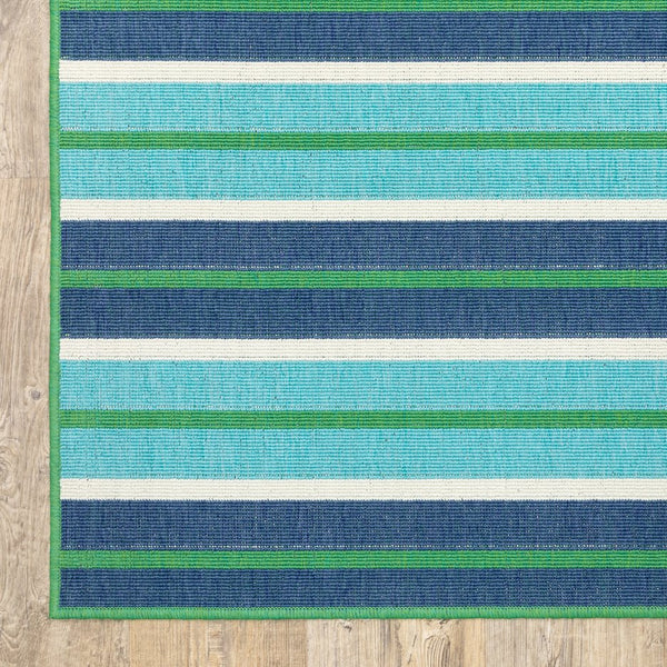 Oriental Weavers Meridian Indoor/Outdoor Area Rug - Vibrant Tricolor Design To Elevate Your Space With Style! Blue,Green Polypropylene M9652f240330st