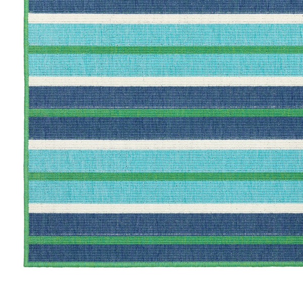 Oriental Weavers Meridian Indoor/Outdoor Area Rug - Vibrant Tricolor Design To Elevate Your Space With Style! Blue,Green Polypropylene M9652f240330st