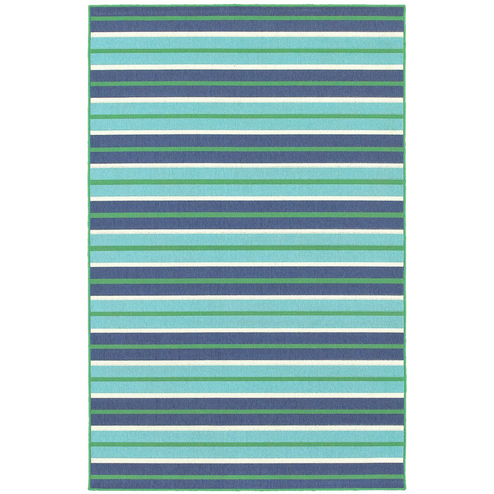 Oriental Weavers Meridian Indoor/Outdoor Area Rug - Vibrant Tricolor Design To Elevate Your Space With Style! Blue,Green Polypropylene M9652f240330st