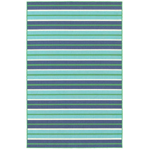 Oriental Weavers Meridian Indoor/Outdoor Area Rug - Vibrant Tricolor Design To Elevate Your Space With Style! Blue,Green Polypropylene M9652f240330st