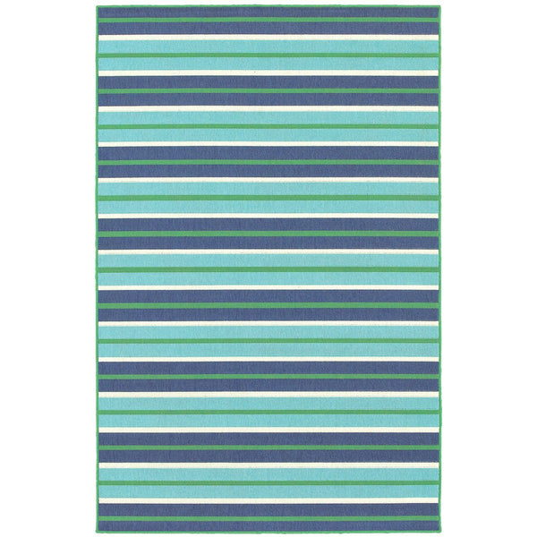 Oriental Weavers Meridian Indoor/Outdoor Area Rug - Vibrant Tricolor Design To Elevate Your Space With Style! Blue,Green Polypropylene M9652f240330st