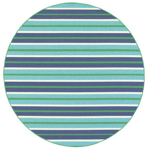 Oriental Weavers Meridian Indoor/Outdoor Area Rug - Vibrant Tricolor Design To Elevate Your Space With Style! Blue,Green Polypropylene M9652f240rdst