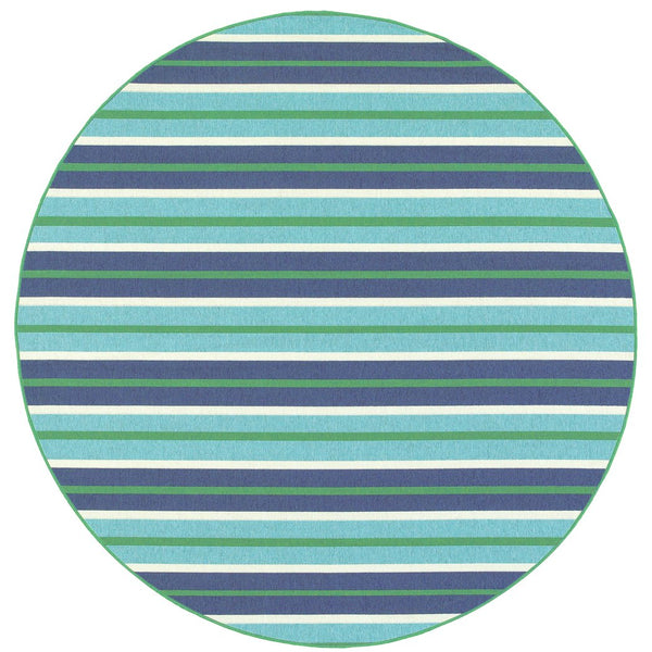 Oriental Weavers Meridian Indoor/Outdoor Area Rug - Vibrant Tricolor Design To Elevate Your Space With Style! Blue,Green Polypropylene M9652f240rdst