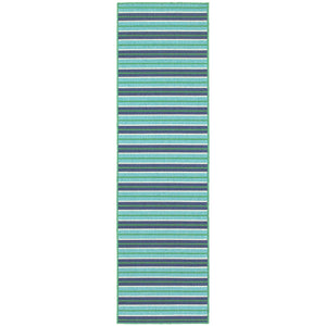 Oriental Weavers Meridian Indoor/Outdoor Area Rug - Vibrant Tricolor Design To Elevate Your Space With Style! Blue,Green Polypropylene M9652f068230st