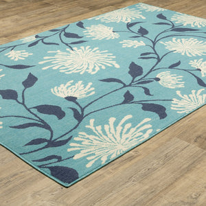 Oriental Weavers Meridian Indoor/Outdoor Area Rug - Vibrant Geometric Patterns In Striking Blue And Green Hues Blue,Navy Polypropylene M9929s240330st