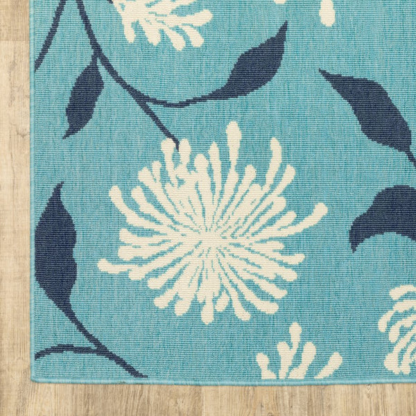 Oriental Weavers Meridian Indoor/Outdoor Area Rug - Vibrant Geometric Patterns In Striking Blue And Green Hues Blue,Navy Polypropylene M9929s240330st