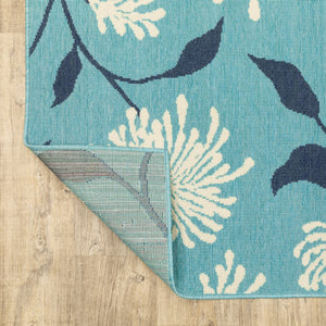 Oriental Weavers Meridian Indoor/Outdoor Area Rug - Vibrant Geometric Patterns In Striking Blue And Green Hues Blue,Navy Polypropylene M9929s240330st