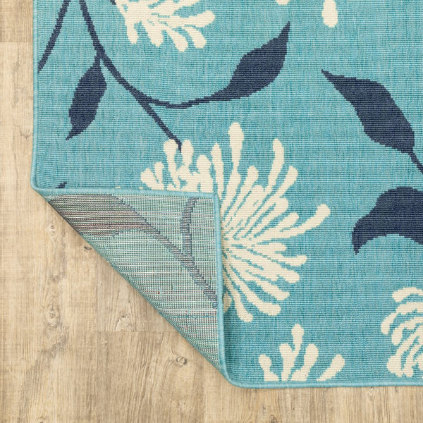 Oriental Weavers Meridian Indoor/Outdoor Area Rug - Vibrant Geometric Patterns In Striking Blue And Green Hues Blue,Navy Polypropylene M9929s240330st