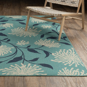 Oriental Weavers Meridian Indoor/Outdoor Area Rug - Vibrant Geometric Patterns In Striking Blue And Green Hues Blue,Navy Polypropylene M9929s240330st