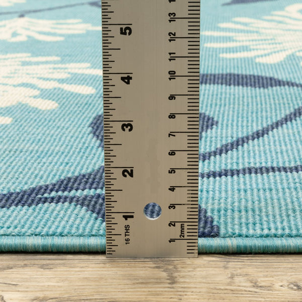 Oriental Weavers Meridian Indoor/Outdoor Area Rug - Vibrant Geometric Patterns In Striking Blue And Green Hues Blue,Navy Polypropylene M9929s240330st