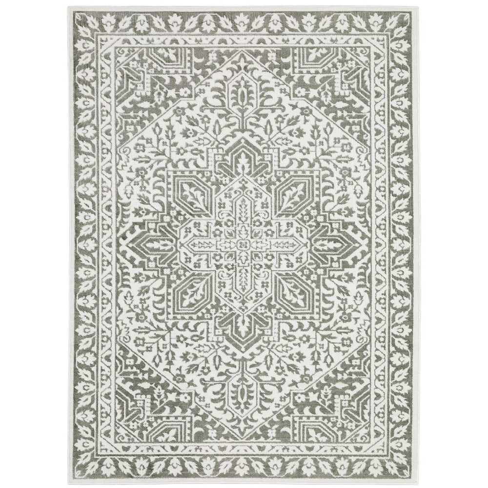 Oriental Weavers Montecito Indoor Area Rug - Elegant Multi-level Yarn Design For Stylish Home Decor, Made In Egypt Grey,White Polyester M1101w160235st