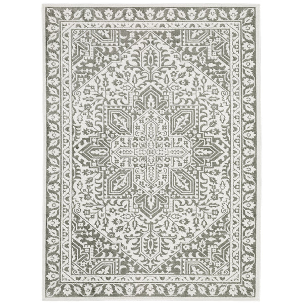 Oriental Weavers Montecito Indoor Area Rug - Elegant Multi-level Yarn Design For Stylish Home Decor, Made In Egypt Grey,White Polyester M1101w160235st