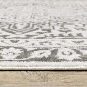 Oriental Weavers Montecito Indoor Area Rug - Elegant Multi-level Yarn Design For Stylish Home Decor, Made In Egypt Grey,White Polyester M1101w160235st