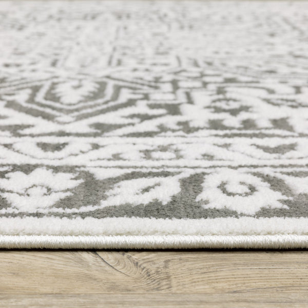 Oriental Weavers Montecito Indoor Area Rug - Elegant Multi-level Yarn Design For Stylish Home Decor, Made In Egypt Grey,White Polyester M1101w160235st