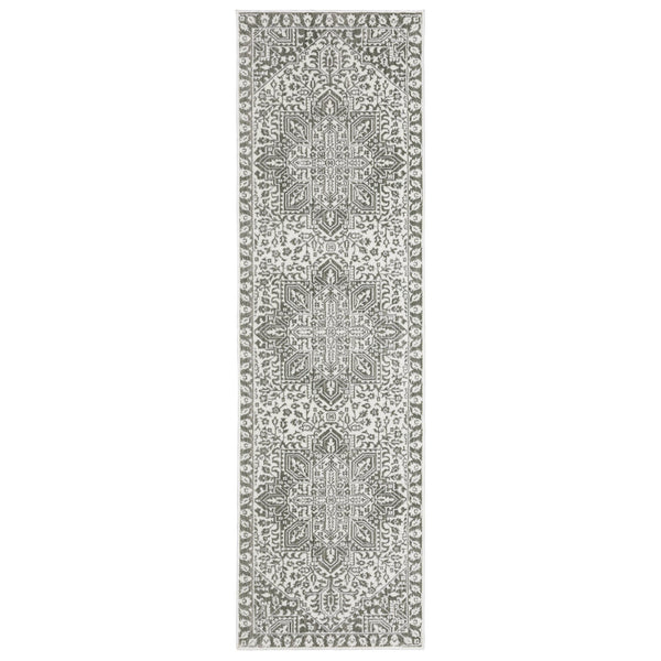 Oriental Weavers Montecito Indoor Area Rug - Elegant Multi-level Yarn Design For Stylish Home Decor, Made In Egypt Grey,White Polyester M1101w068235st