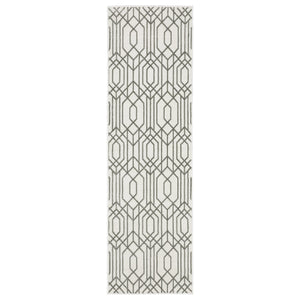 Oriental Weavers Montecito Indoor Area Rug - Elegant Power-loomed Design With Graphic Patterns, Made In Egypt White,Grey Polyester M4158w068235st