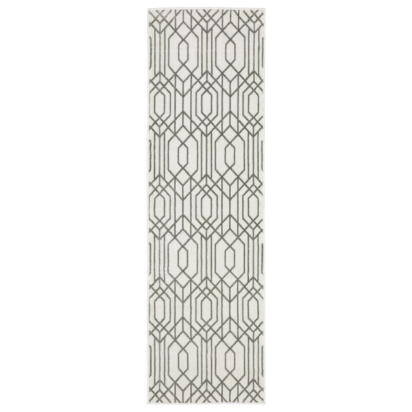 Oriental Weavers Montecito Indoor Area Rug - Elegant Power-loomed Design With Graphic Patterns, Made In Egypt White,Grey Polyester M4158w068235st