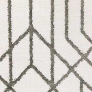 Oriental Weavers Montecito Indoor Area Rug - Elegant Power-loomed Design With Graphic Patterns, Made In Egypt White,Grey Polyester M4158w068235st