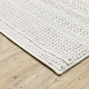 Oriental Weavers Montecito Indoor Area Rug - Elegant Power-loomed Design With Graphic Patterns For Stylish Spaces White,Grey Polyester M4929e100153st