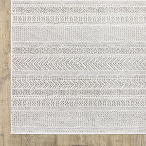 Oriental Weavers Montecito Indoor Area Rug - Elegant Power-loomed Design With Graphic Patterns For Stylish Spaces White,Grey Polyester M4929e100153st