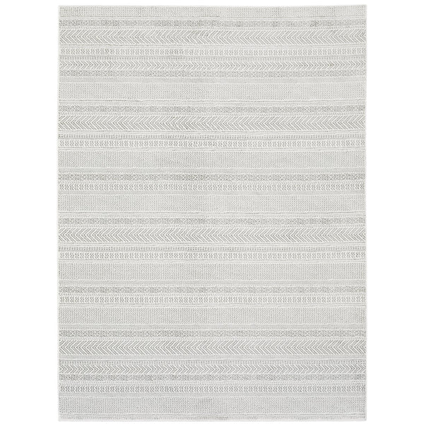 Oriental Weavers Montecito Indoor Area Rug - Elegant Power-loomed Design With Graphic Patterns For Stylish Spaces White,Grey Polyester M4929e100153st