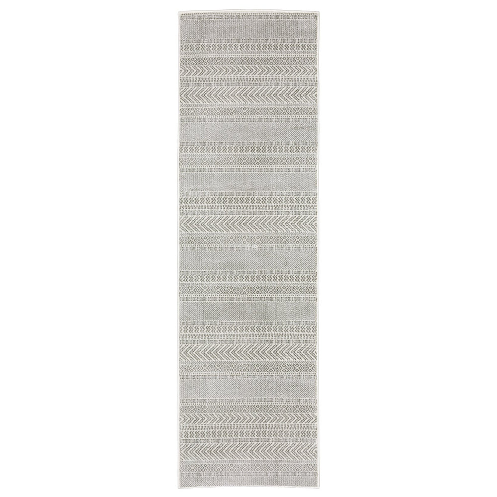 Oriental Weavers Montecito Indoor Area Rug - Elegant Power-loomed Design With Graphic Patterns For Stylish Spaces White,Grey Polyester M4929e068235st