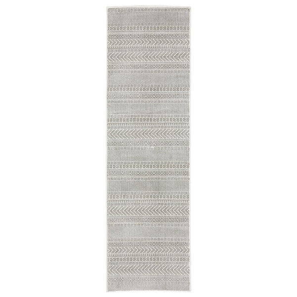 Oriental Weavers Montecito Indoor Area Rug - Elegant Power-loomed Design With Graphic Patterns For Stylish Spaces White,Grey Polyester M4929e068235st