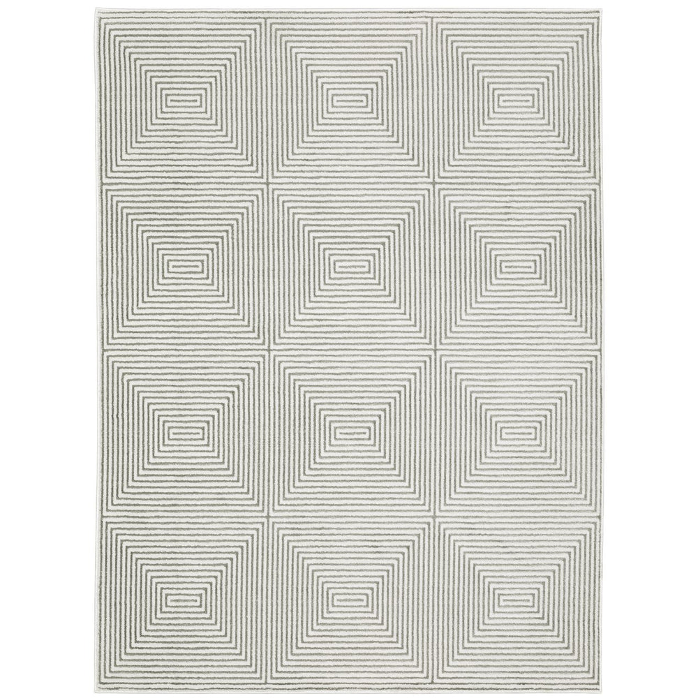 Oriental Weavers Montecito Indoor Area Rug - Soft Polyester, Multi-level Yarn, Graphic Patterns, Made In Egypt Grey,White Polyester M8111w160235st