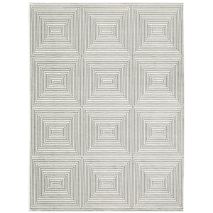 Oriental Weavers Montecito Indoor Area Rug - Soft Polyester, Multi-level Yarn, Graphic Patterns, Made In Egypt Grey,White Polyester M8111w160235st