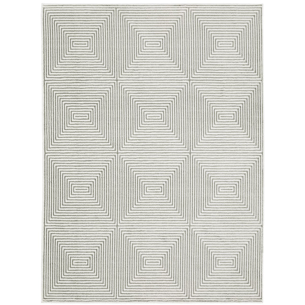 Oriental Weavers Montecito Indoor Area Rug - Soft Polyester, Multi-level Yarn, Graphic Patterns, Made In Egypt Grey,White Polyester M8111w160235st