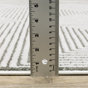 Oriental Weavers Montecito Indoor Area Rug - Soft Polyester, Multi-level Yarn, Graphic Patterns, Made In Egypt Grey,White Polyester M8111w160235st