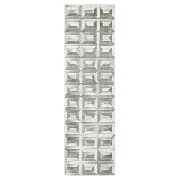 Oriental Weavers Montecito Indoor Area Rug - Soft Polyester, Multi-level Yarn, Graphic Patterns, Made In Egypt Grey,White Polyester M8111w068235st
