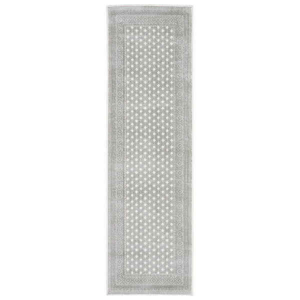 Oriental Weavers Montecito Indoor Area Rug - Elegant Power-loomed Design With Soft Polyester And Graphic Patterns White,Grey Polyester M094w8068235st