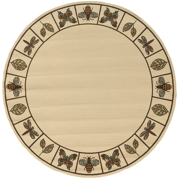Oriental Weavers Montego Indoor/Outdoor Area Rug - Vibrant Nature-inspired Design For Stylish Home Décor Upgrade Ivory,Brown Polypropylene M2266w240rdst