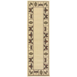 Oriental Weavers Montego Indoor/Outdoor Area Rug - Vibrant Nature-inspired Design For Stylish Home Décor Upgrade Ivory,Brown Polypropylene M2266w068230st