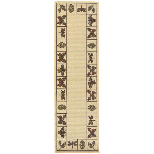 Oriental Weavers Montego Indoor/Outdoor Area Rug - Vibrant Nature-inspired Design For Stylish Home Décor Upgrade Ivory,Brown Polypropylene M2266w068230st