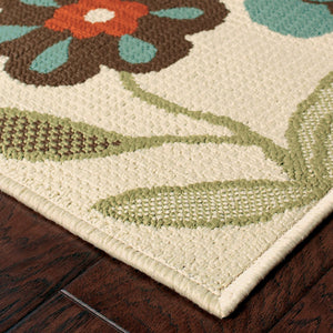 Oriental Weavers Montego Indoor/Outdoor Area Rug - Modern Nature-inspired Design For Stylish Home Décor And Durability Ivory,Brown Polypropylene M2267y055115st