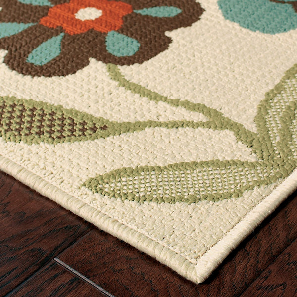 Oriental Weavers Montego Indoor/Outdoor Area Rug - Modern Nature-inspired Design For Stylish Home Décor And Durability Ivory,Brown Polypropylene M2267y055115st