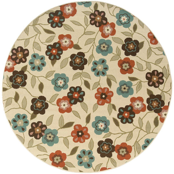 Oriental Weavers Montego Indoor/Outdoor Area Rug - Modern Nature-inspired Design For Stylish Home Décor And Durability Ivory,Brown Polypropylene M2267y240rdst