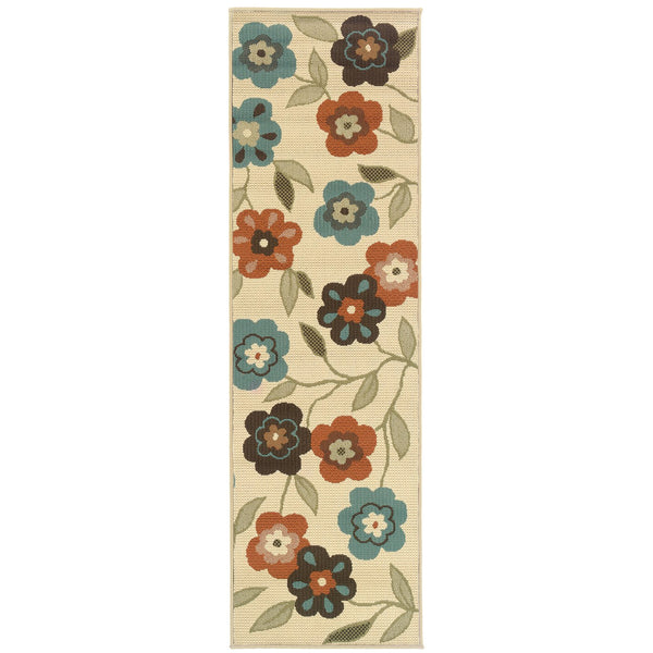 Oriental Weavers Montego Indoor/Outdoor Area Rug - Modern Nature-inspired Design For Stylish Home Décor And Durability Ivory,Brown Polypropylene M2267y068230st